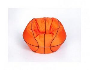 Кресло-мешок Баскетбольный мяч большой оранжево-черное в Златоусте - zlatoust.ok-mebel.com | фото 1
