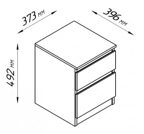 2.03.03.050.4 КАСТОР тумба 2 ящика RU серая в Златоусте - zlatoust.ok-mebel.com | фото 3