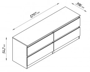 2.03.03.100.4 КАСТОР тумба 4 ящика RU серая в Златоусте - zlatoust.ok-mebel.com | фото 4
