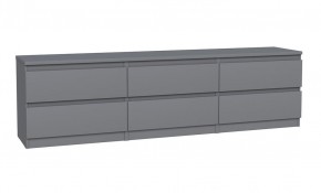 2.03.03.110.4 КАСТОР тумба 6 ящиков RU серая в Златоусте - zlatoust.ok-mebel.com | фото