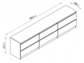 2.03.03.110.4 КАСТОР тумба 6 ящиков RU серая в Златоусте - zlatoust.ok-mebel.com | фото 4