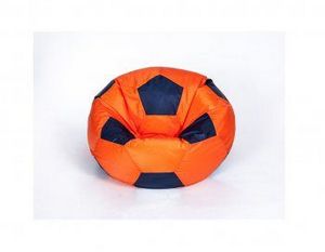 Кресло-мешок Мяч малый оранжево-черное в Златоусте - zlatoust.ok-mebel.com | фото 1