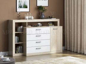 Ангара Комод (Белый глянец/Сонома) в Златоусте - zlatoust.ok-mebel.com | фото 2