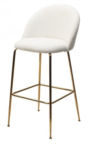 Барный стул GLADE NINI-01 Белый, teddy / золотой каркас М-City в Златоусте - zlatoust.ok-mebel.com | фото