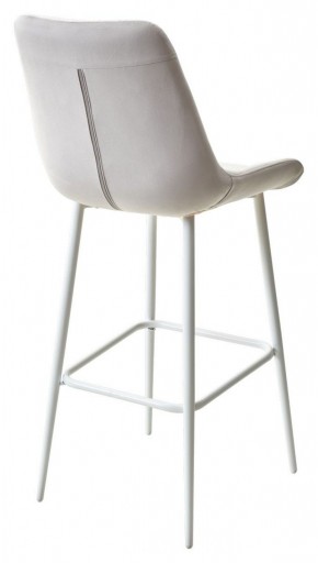 Барный стул ХОФМАН, цвет H-09 Светло-серый, велюр / белый каркас М-City в Златоусте - zlatoust.ok-mebel.com | фото 4