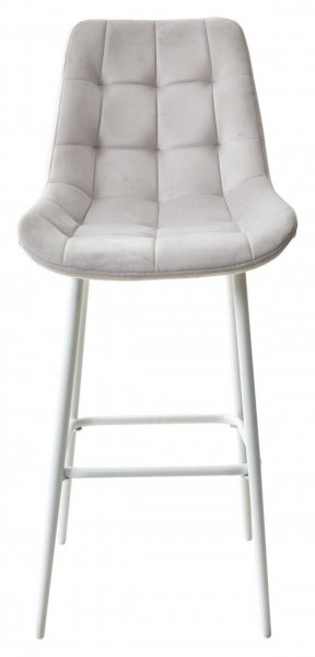 Барный стул ХОФМАН, цвет H-09 Светло-серый, велюр / белый каркас М-City в Златоусте - zlatoust.ok-mebel.com | фото 6