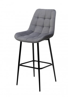 Барный стул ХОФМАН, цвет H-14 Серый, велюр / черный каркас М-City в Златоусте - zlatoust.ok-mebel.com | фото