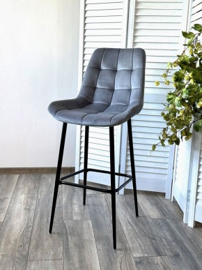 Барный стул ХОФМАН, цвет H-14 Серый, велюр / черный каркас М-City в Златоусте - zlatoust.ok-mebel.com | фото 3
