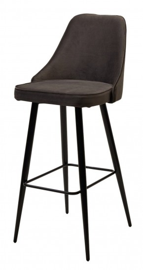 Барный стул NEPAL-BAR ГРАФИТ #14, велюр/ черный каркас (H=78cm) М-City в Златоусте - zlatoust.ok-mebel.com | фото