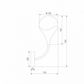Бра Eurosvet Calyx 60168/1 латунь в Златоусте - zlatoust.ok-mebel.com | фото 3