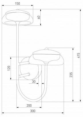 Бра Eurosvet Fungo 50388/2 LED черный в Златоусте - zlatoust.ok-mebel.com | фото 5