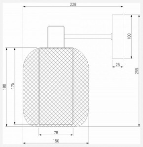 Бра Eurosvet Voile 30191/1 черный в Златоусте - zlatoust.ok-mebel.com | фото 4