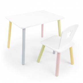 Детский комплект стол и стул «Корона» Rolti Baby (белый/цветной, массив березы/мдф) в Златоусте - zlatoust.ok-mebel.com | фото