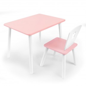 Детский комплект стол и стул «Корона» Rolti Baby (розовый/розовый, массив березы/мдф) в Златоусте - zlatoust.ok-mebel.com | фото