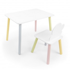 Детский комплект стол и стул «Облачко» Rolti Baby (белый/цветной, массив березы/мдф) в Златоусте - zlatoust.ok-mebel.com | фото