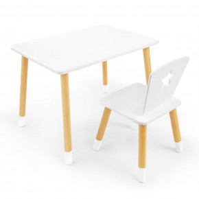 Детский комплект стол и стул «Звезда» Rolti Baby (белый/береза, массив березы/мдф) в Златоусте - zlatoust.ok-mebel.com | фото