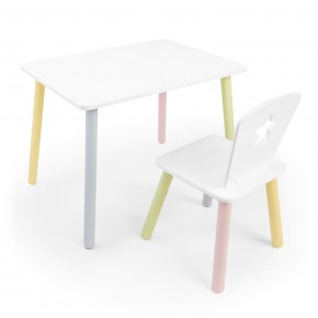 Детский комплект стол и стул «Звезда» Rolti Baby (белый/цветной, массив березы/мдф) в Златоусте - zlatoust.ok-mebel.com | фото