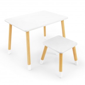 Детский комплект стол и табурет Rolti Baby (белая столешница/белое сиденье/береза ножки) в Златоусте - zlatoust.ok-mebel.com | фото
