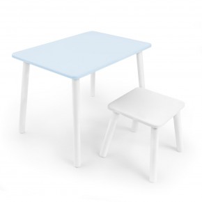 Детский комплект стол и табурет Rolti Baby (голубая столешница/белое сиденье/белые ножки) в Златоусте - zlatoust.ok-mebel.com | фото