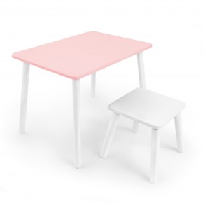Детский комплект стол и табурет Rolti Baby (розовая столешница/белое сиденье/белые ножки) в Златоусте - zlatoust.ok-mebel.com | фото