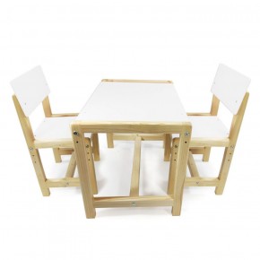 Детский растущий комплект стол и два стула  Я САМ "Лофт" (Белый, Сосна) в Златоусте - zlatoust.ok-mebel.com | фото 1