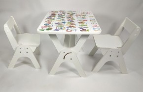 Детский растущий стол-парта и два стула Я САМ "Умка-Дуо" (Алфавит) в Златоусте - zlatoust.ok-mebel.com | фото