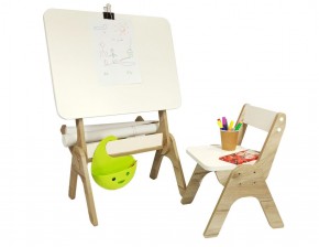 Детский растущий стол-парта и стул Я САМ "Умка" (Дуб/Серый) в Златоусте - zlatoust.ok-mebel.com | фото 3