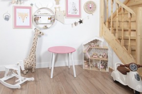 Детский стол круглый Rolti Baby (розовый/белый, массив березы/мдф) в Златоусте - zlatoust.ok-mebel.com | фото