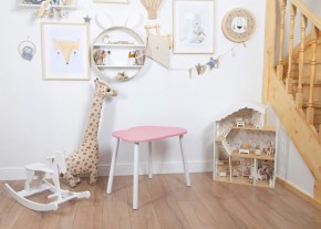 Детский стол Rolti Baby «Облачко»  (розовый/белый, массив березы/мдф) в Златоусте - zlatoust.ok-mebel.com | фото