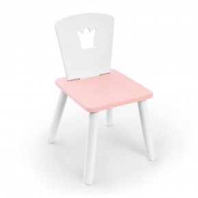 Детский стул Rolti Baby «Корона» (белый/розовый/белый, массив березы/мдф) в Златоусте - zlatoust.ok-mebel.com | фото