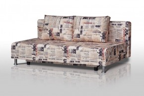 Диван-кровать Комфорт без подлокотников Принт "Gazeta" (2 подушки) в Златоусте - zlatoust.ok-mebel.com | фото