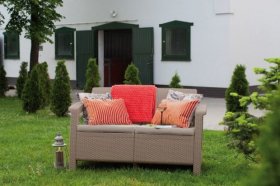 Диван пластиковый Корфу (Corfu love seat) капучино - песок в Златоусте - zlatoust.ok-mebel.com | фото 3