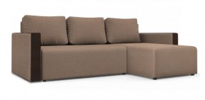 Диван угловой Алиса 3 Bahama BEIGE - Teos Dark Brown в Златоусте - zlatoust.ok-mebel.com | фото