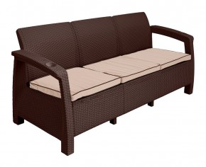 Диван Yalta Premium Sofa 3 Set (Ялта) шоколадный (+подушки под спину) в Златоусте - zlatoust.ok-mebel.com | фото 2