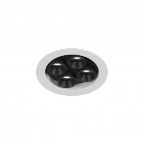 DK2510-WB Встраиваемый светильник SPACE со светодиодом d65 220V 8W 38° 4000К IP20 белый/черный алюминий в Златоусте - zlatoust.ok-mebel.com | фото 4