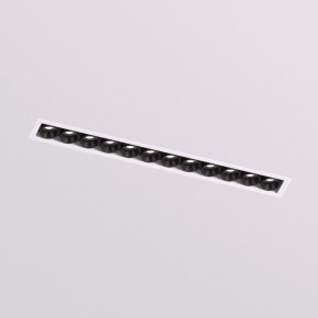 DK2532-WB Встраиваемый светильник SPACE со светодиодом под шпатлевку L240mm 220V 20W 38° 4000К IP20 белый/черный алюминий в Златоусте - zlatoust.ok-mebel.com | фото