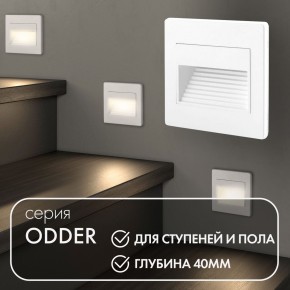 DK3050-WH Светильник встраиваемый в стену, IP 20, LED 3000, 1 Вт, белый, пластик в Златоусте - zlatoust.ok-mebel.com | фото 5