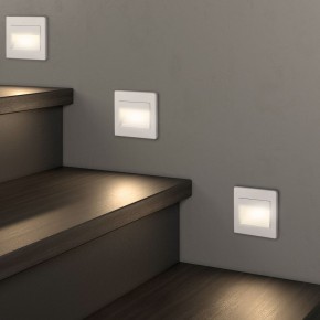 DK3050-WH Светильник встраиваемый в стену, IP 20, LED 3000, 1 Вт, белый, пластик в Златоусте - zlatoust.ok-mebel.com | фото 6