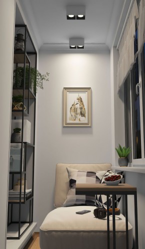 DK3085-WB+WH Светильник накладной IP 20, 10 Вт, GU5.3, LED, бело-черный/белый, пластик в Златоусте - zlatoust.ok-mebel.com | фото 2
