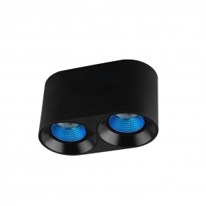 DK3096-BK+CY Светильник накладной IP 20, 10 Вт, GU5.3, LED, черный/голубой, пластик в Златоусте - zlatoust.ok-mebel.com | фото