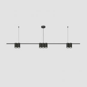 DK4063-BK Подвесной светильник ORBIT, IP20, 7xGU10 LED до 15 Вт, черный матовый, алюминий в Златоусте - zlatoust.ok-mebel.com | фото
