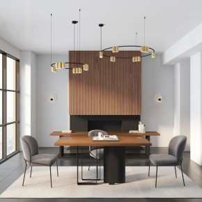 DK4065-BK+SG Подвесной светильник ORBIT , IP20, 10xGU10 LED до 15 Вт, черный + сатинированное золото, алюминий в Златоусте - zlatoust.ok-mebel.com | фото 4