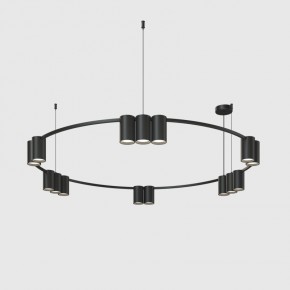 DK4067-BK Подвесной светильник ORBIT, IP20, 15xGU10 LED до 15 Вт, черный матовый, алюминий в Златоусте - zlatoust.ok-mebel.com | фото