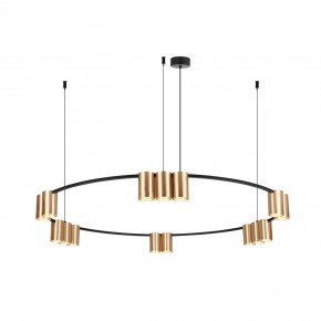 DK4067-BK+SG Подвесной светильник ORBIT, IP20, 15xGU10 LED, до 15 Вт, черный + сатинированное золото, алюминий в Златоусте - zlatoust.ok-mebel.com | фото 3