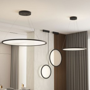 DK6604-BK Подвесной вертикальный светильник Veil со светодиодом H1500 d450 220V 36W 3000-6000K IP20 черный алюминий в Златоусте - zlatoust.ok-mebel.com | фото 4