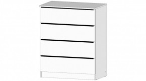 ЭЛЕГАНТ Комод 4 ящика (белый) в Златоусте - zlatoust.ok-mebel.com | фото