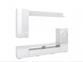 Гостиная Альфа (Белый/Белый глянец) в Златоусте - zlatoust.ok-mebel.com | фото 3