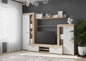 Гостиная Дельта (Сонома/Белый) в Златоусте - zlatoust.ok-mebel.com | фото 3