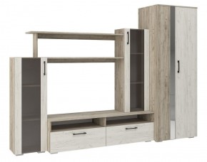 Гостиная Эмма (Дуб Крафт серый/белый) в Златоусте - zlatoust.ok-mebel.com | фото 2