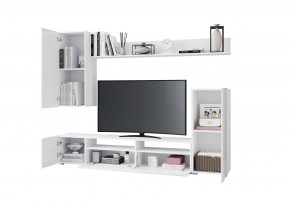 Гостиная Лира МДФ (Белый/Белый глянец) в Златоусте - zlatoust.ok-mebel.com | фото 2